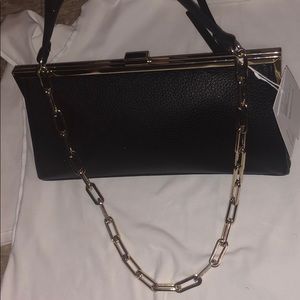 Black with gold chain bag